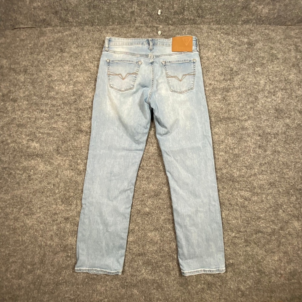 Guess Lincoln Slim Straight Light Wash Jeans‎ Size 30 T4BJ17 D5MV0 Mens Blue